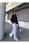 Women's Gray High-Waisted Wide-Leg Jogger Pants Sweatpants - 2