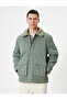 Slim Fit Jacket Plush Collar Detailed Zippered - 3