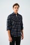 Buttoned Collar Comfirt Fit Lumberjack Men's Shirt - 4