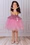 Girl's Pink Tulle Evening Dress - 3