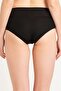626 Women's Black Wide Brim Combed Fabric Low Lace Regular Panties - 2