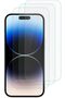 3 عبوات من واقي الشاشة الزجاجي المقوى HD+ المتوافق مع iPhone 14 Pro (3 عبوات)