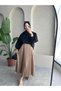 PLEATED SKIRT WOMEN'S HIJAB SKIRT THIN PLEATED LEATHER LOOK SKIRT