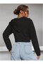 Crop Unisex Black Sweatshirt - 3