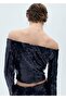 Sequin Blouse Off the Shoulder - 4
