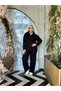Women's Plus Size Half Zipper Detailed Knitwear Sweater and Knitwear Pants 24691 - 7