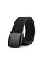 Unisex Black Buckle Tactical Belt With Leather Belt Set - 2