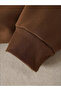 Unisex Brown 3 Thread Oversize Cycling Basic Sweatshirt - 4