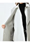 Buttoned Double Breasted Extra Long Stamp Coat - 6