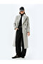 Buttoned Double Breasted Extra Long Stamp Coat