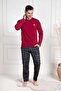 Mecit 3050 Claret Red Plaid Men's Plus Size Pajamas Set - 2
