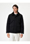 Slim Fit Jacket Plush Collar Detailed Zippered - 3