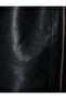 Biker Jacket with Leather Look, Faux Fur Inside, Zipper Belt Detail, and Pockets - 6