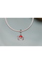 Red Pumpkin Stroller Figured Stainless Steel Charm - 4