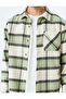 Long Sleeve Cotton Blend Pocket Detailed Plaid Lumberjack Shirt - 5