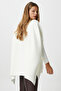 Women's Zenta Oversize Side Slit Cream Knitwear Sweater - 7