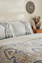 Lemy Blue Duvet Cover Set - 100% Cotton, Double, Satin - 6