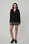 Buttoned Basic Shirt Black - 2