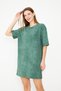 Women's Mini Dress – Acid Washed Tie-Dye Pattern, 100% Cotton, Oversized, Relaxed Fit - 3