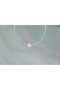 Stainless Steel Charm with Stone White Clover Motif