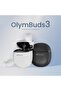 OlymBuds3 Wireless Earbuds, Up to 25Hrs Playtime, Waterproof, AI Voice Assistant, White