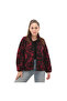 B0A5Zuqefy1-R Printed Full-Zip Sherpa Fleece Jacket Women's Coat Black - 2