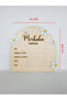 Baby Hello World Newborn Photography Memory Card with Natural Wood and Daisy Pattern - 3