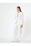 Kt - Blazer Jacket Double Breasted Reverse Collar Lined Crepe Fabric - 2