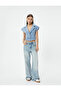 Short Denim Jacket Sleeveless Double Breasted Buttoned - 2