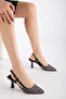 Women's Summer 7 cm Thin Heeled Casual Shoes Black - 4