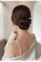 Pearl Stone Metal Bun Hairpin 10cm Silver Color - Women's Trendy Pearl Hair Stick Bun Hairpin