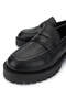 Women's Genuine Leather Black Floater Loafer Shoes - 3