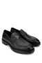 Men's Genuine Leather Black Floater Loafer Shoes - 2