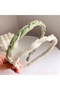 Ivy Pearl Design Soft Women's Crown Green - Lightweight Flexible Crown Headband with Pearls - 4