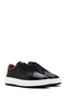 Men's Black Thick Sole Lace-Up Suede Leather Sneaker 24Sfd 630910 - 3