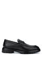 Men's Genuine Leather Black Floater Loafer Shoes