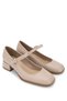 Women's Vegan Beige Heeled Shoes - 2