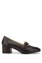 Women's Genuine Leather Brown Heeled Shoes
