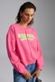 Daleska Women's City Themed Print Detailed Soft Organic Cotton Raised Regular Pink Sweatshirt - 2