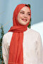 Kübra Koç Bamboo Shawl with Embroidery - coral - 4