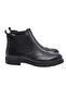 Black Genuine Leather Elastic - Fur Men's Boots