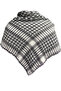 Cotton Unisex Daily Puchsia Square Houndstooth Kefiye Bag - Black