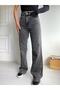 Anthracite Snow Wash Extra High Waist Wide Leg Loose Jean Trousers - 3