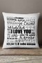 Velvet Babyface White Black I Love You Written Digital Printing Throw Pillow Pillow Case - Cgh416
