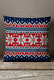 Velvet Babyface Navy Blue Christmas Themed Throw Pillow Pillow Case - Cgh223