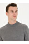 Gray Melange Slim Fit Half Turtleneck Basic Knitwear Sweater 50276161-Vr086 - 2
