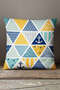 Velvet Babyface Yellow Blue Marine Patterned Throw Pillow Pillow Case - Cgh133