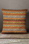 Velvet Babyface Orange Ethnic African Patterned Digital Printed Throw Pillow Cover-kd-cgh1262