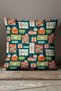 Velvet Babyface Orange Green Christmas Themed Digital Printed Throw Pillow Pillow Case - Cgh292