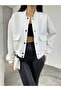 Women's Diver Fabric Pocketed Bomber Jacket - 2